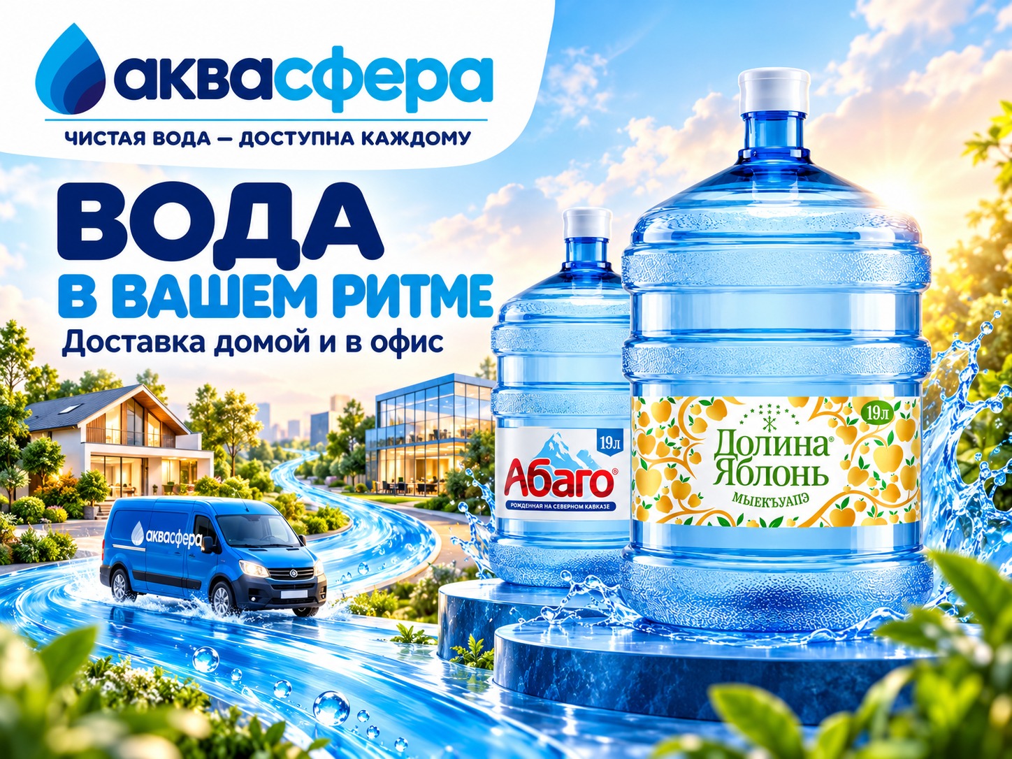 Вода в вашем ритме — доставка домой и в офис