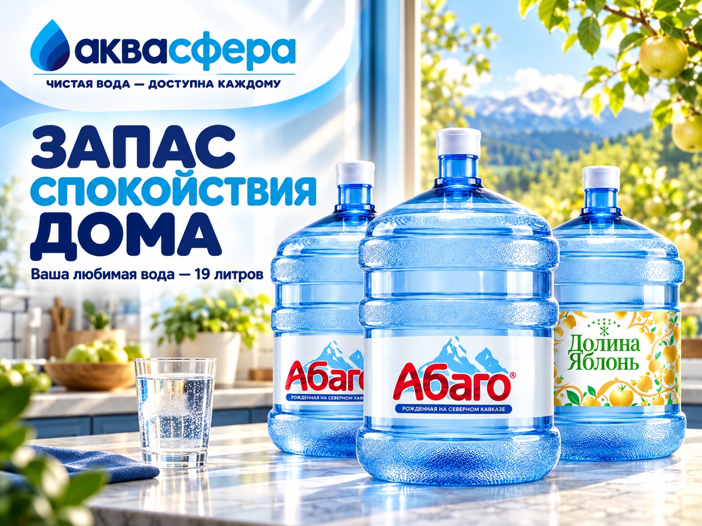 Запас спокойствия дома — ваша любимая вода 19 литров