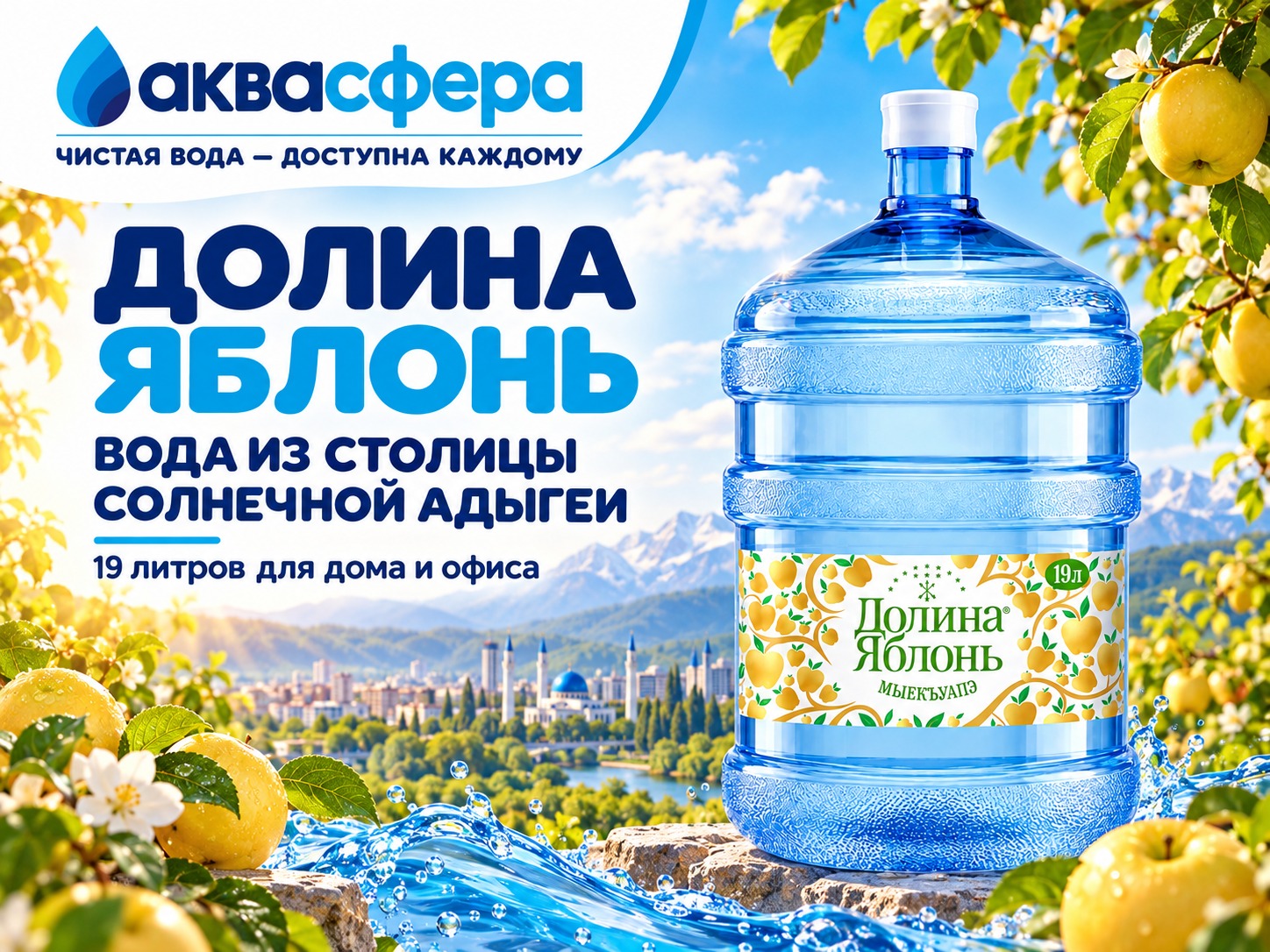 Долина Яблонь — вода из столицы солнечной Адыгеи
