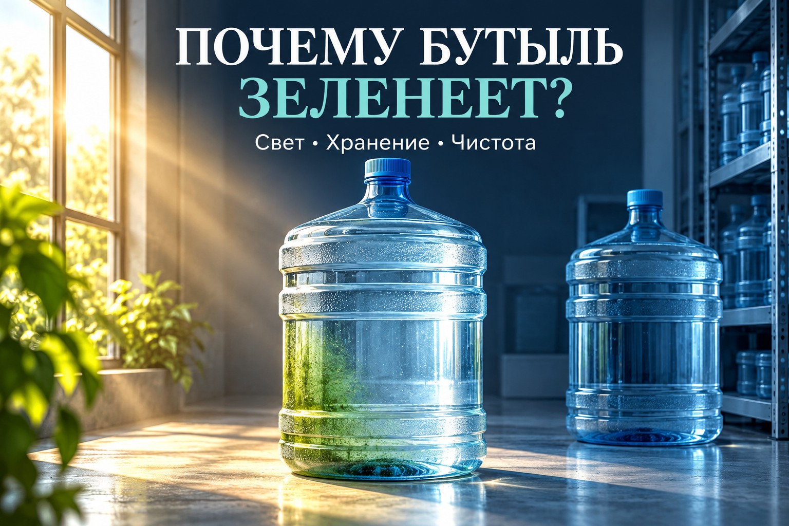 Почему зеленеет бутыль 19 л с озонированной водой и как этого избежать